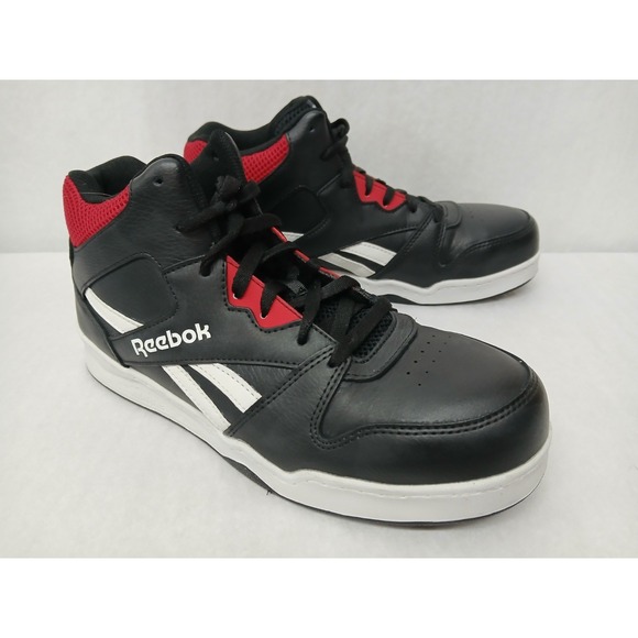 Reebok Men's BB4500 High Top Work‎ Shoes Comp Toe RB4132 Black Red White Sz 10